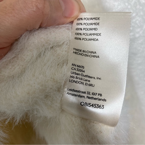 Free People Serendipity Faux Fur Sweater Medium Cream - Picture 16 of 16